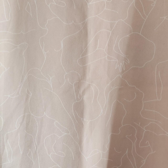 Simons Icone Light Pink Female Figure Print Midi Dress - Picture 7 of 7